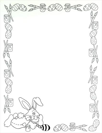 Wiosenne czarno - białe - rabbit painting egg.jpg
