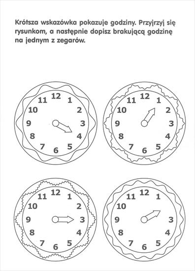 Karty pracy związane z obliczeniami czasowymi i nauką zegara - zegary  a.jpg